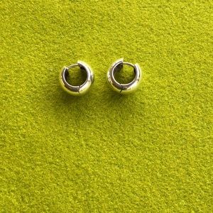 Sterling Silver Huggy Earrings.